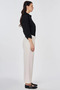 High Waist Non Denim Trousers Cream - 5