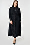Buckle Detail Crepe Dress Black - 2