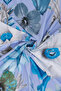 Floral Patterned Scarf Blue - 2