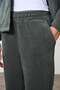 Khaki Thick Soft Textured Hooded Comfortable Fit Embroidered Fleece Women's Tracksuit Set -95338 - 7