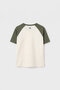 Ecru-Khaki Standard Fit Raglan Sleeve Girls' T-Shirt - 75180 - 2