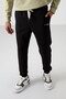 Çağla - Black Cotton Thick Soft Textured Comfort Fit Embroidered Men's Tracksuit Set - 85255 - 4