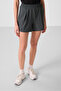 Khaki Hidden Pocket Zippered Comfortable Form Women's Shorts - 91014 - 5