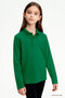 Green Polo Neck Basic Long Sleeve Unisex Kids T-Shirt - 11170 - 3