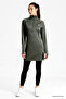Khaki Half Zipper Mock Neck Standard Fit Women's Athlete Tunic - 97309 - 4