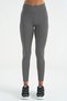 Dark Gray Logo Print Detailed High Waist Diving Fabric Slim Fit Women's Leggings - 94627 - 4