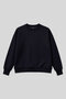Navy Blue Basic O Neck Oversized Women's Sweatshirt - 97053 - 2