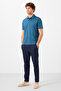 Navy Blue Standard Fit Woven Light Flexible Chino Men's Trousers - 82179 - 4