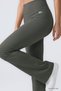 Khaki Stretchy High Waist Sports Women's Spanish Leggings - 94686 - 6