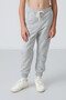 Gray Melange Cotton Inside Hairy Soft Textured Standard Fit Embroidered Girl's Tracksuit Set - 75148 - 7
