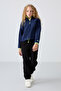 Indigo Thick Soft Textured Standard Fit Embroidered Fleece Girls Sweatshirt - 75151 - 4