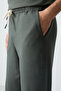 Khaki Cotton Thick Soft Textured Oversized Fit Basic Men's Tracksuit Set - 85261 - 6