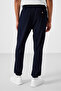 Navy Blue Standard Fit Woven Lightweight Stretchy Chino Men's Trousers - 82176 - 7