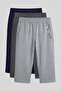 Standard Fit 3-Pack Indigo-Anthracite Melange-Grey Melange Men's Capri - 83092