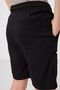 Black Cotton Oversize Fit Woven Lightweight Flexible Chino Boy Shorts Suit - 11278 - 7