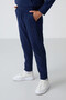 Navy Blue Thick Soft Textured Standard Fit Embroidered Fleece Tracksuit Suit for Boys - 11218 - 4