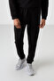 Black - Black Cotton Thick Soft Textured Comfort Fit Printed Men's Tracksuit Set - 85253 - 3