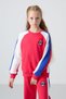 Viva Red O Neck Wide Leg Standard Fit Printed Girl's Tracksuit Set - 75165 - 6