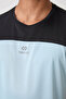 Light Blue Breathable Textured Slim Flexible Standard Fit Men's Performance T-Shirt - 88386 - 3