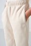 Beige Thick Soft Textured Standard Fit Embroidered Fleece Girls' Sweatpants - 75155 - 3