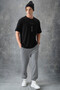 Black 100% Cotton Thick Soft Textured Oversize Fit Printed Men's T-Shirt - 88355 - 3