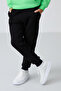Standard Fit Basic 2-Pack Black-Grey Melange Boys' Tracksuit Bottom - 11224 - 4