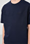 Navy Blue Cotton Oversized Fit Woven Lightweight Stretchy Chino Boys' Shorts Set - 11279 - 5