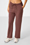 Brown Soft Textured Hooded Standard Fit Women's Tracksuit Tunic Set - 95348 - 2