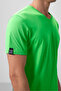 Neon Green Basic Short Sleeve Standard Fit V-Neck Men's T-Shirt - 87912 - 5