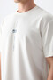 Ecru Cotton Thick Soft Textured Oversize Fit Printed Men's T-Shirt - 88373 - 3