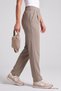 Dark Beige Comfortable Fit Women's Sweatpants with Hidden Pocket Detail - 94687 - 3