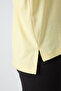 Yellow Combed Modal Soft Button Oversize Fit Basic Women's T-Shirt- 97285 - 5