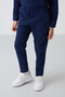 Navy Blue Thick Soft Textured Standard Fit Embroidered Fleece Tracksuit Suit for Boys - 11218 - 6