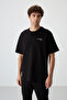 Black Cotton Thick Soft Textured Oversize Fit Embroidered Men's Tracksuit Set - 85252 - 2