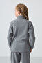 Standard Fit 2-Pack Black-Grey Melange Girls' Fleece Sweatshirt - 75154 - 7
