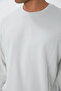 Stone Compact Cotton Thick Smooth Textured O Neck Comfort Fit Men's Tracksuit Set -85263 - 6