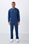 Parliament Compact Cotton Thick Smooth Textured O Collar Comfort Fit Men's Tracksuit Set -85263 - 5