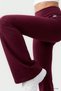 Burgundy Stretchy High Waist Sports Women's Spanish Leg Women's Leggings - 94686 - 3
