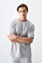 Stone Cotton Thick Soft Textured Oversize Fit Printed Men's T-Shirt - 88373 - 4