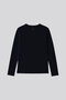 Navy Blue O Neck Standard Fit Long Sleeve Basic Women's T-Shirt - 97312 - 2