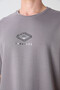 Dark Gray Cotton Thick Soft Textured Oversize Fit Printed Men's T-Shirt - 88325 - 3