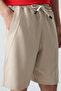 Beige Cotton Thick Soft Textured Standard Fit Basic Men's Shorts - 81278 - 4