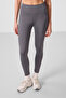 Dark Gray Stretchy Standard Fit Performance Women's Leggings - 94667 - 2