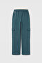 Forest Green Double Belted Cargo Pocket Palazzo Girls' Sweatpants - 75198 - 4