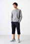 Standard Fit 3-Pack Black-Navy Blue-Gray Melange Men's Capri - 83092 - 2