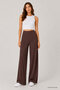 Brown Comfort Fit Wide-Leg Corset Palazzo Women's Pants - 94681 - 2