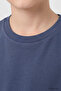 Dark Blue O Neck Standard Fit Basic Unisex Kids T-Shirt - 11328 - 3