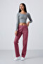 Soft Cherry Zipper Pocket Comfortable Fit Classic Leg Women's Sweatpants - 94195