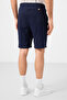 Navy Blue Standard Fit Woven Lightweight Flexible Chino Men's Shorts - 81292 - 7