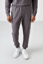 Dark Gray Cotton Thick Soft Textured Comfort Fit Printed Men's Tracksuit Set - 85253 - 3